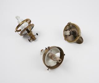 Burners and globes from gas chandelier