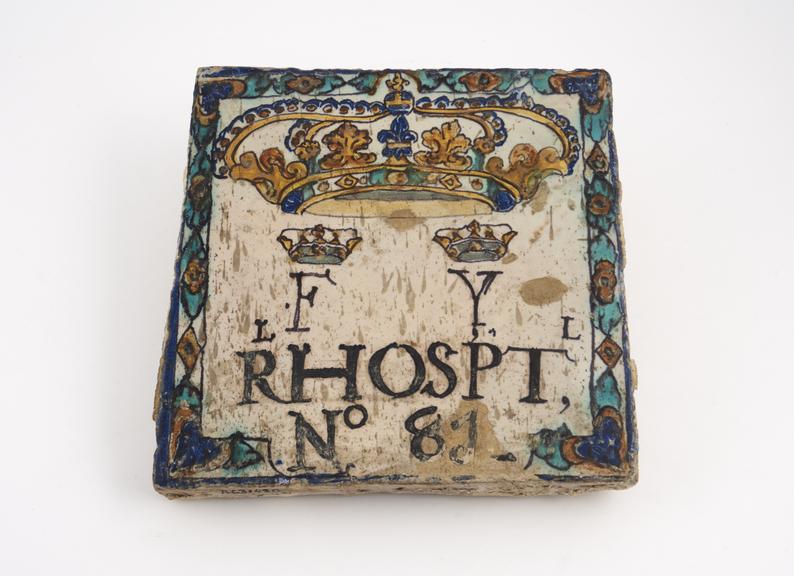 18th century faience tike from a hospital