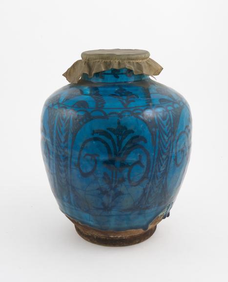 Earthenware drug jar