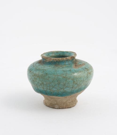 Assyrian blue glazed unguent jar