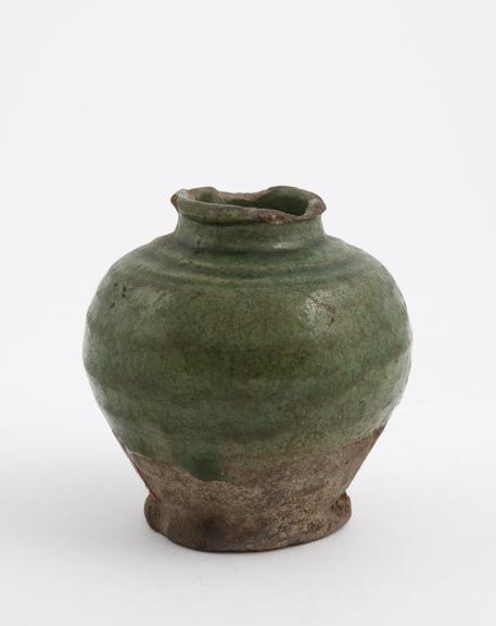 Assyrian glazed unguent jar