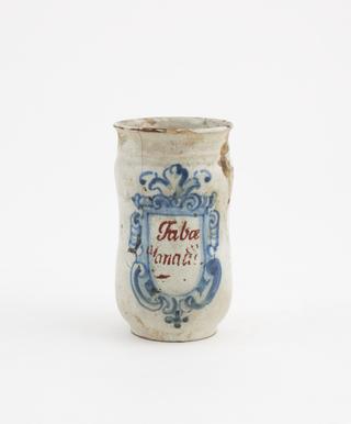 Tin glazed earthenware albarello
