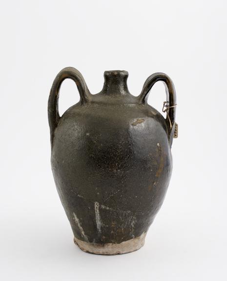 Jug, earthenware, glazed, Italian, 18th century