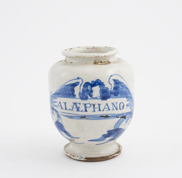 Tin-glazed earthenware, inscribed P:ALAEPHANG:'