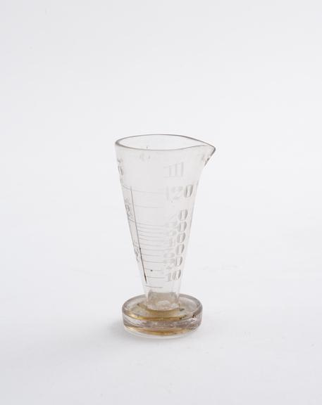 Glass measure, conical, English(?), 1801-1920