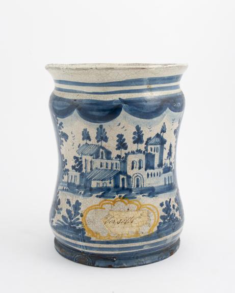 Tin-glazed earthenware albarello