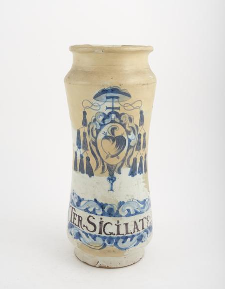 Tin glazed earthenware albarello