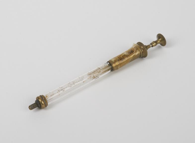 Buzzard's hypodermic syringe, by F. Walters and Co