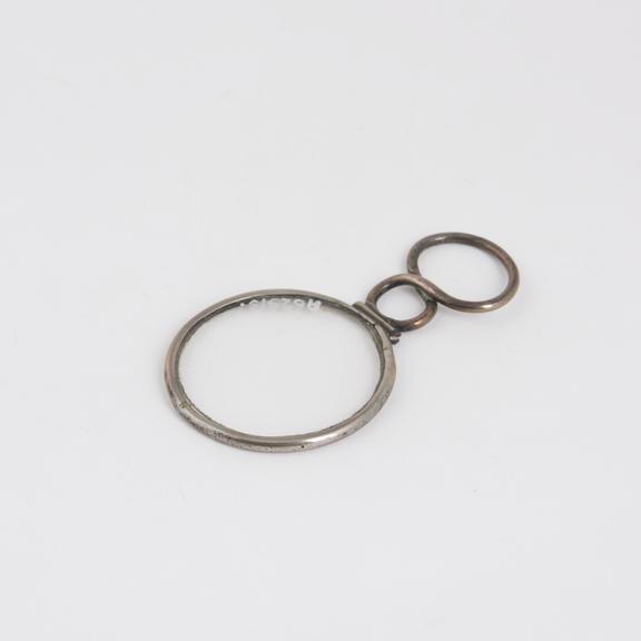 Spectacles, hand, quizzer, silver frame, English, 1780-1860