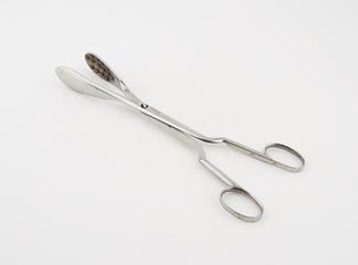 Straight lithotomy forceps with wide scoop blades and detachable cross-action shanks