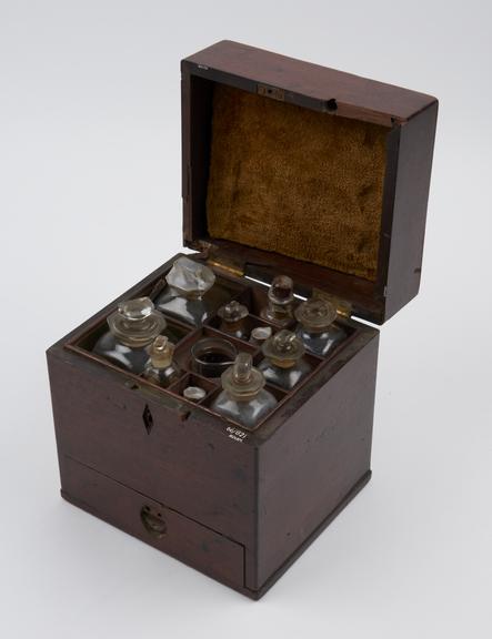 Medicine chest, lid badly damaged