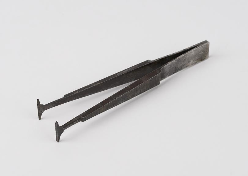 Ophthalmic forceps(?), steel, 19th century