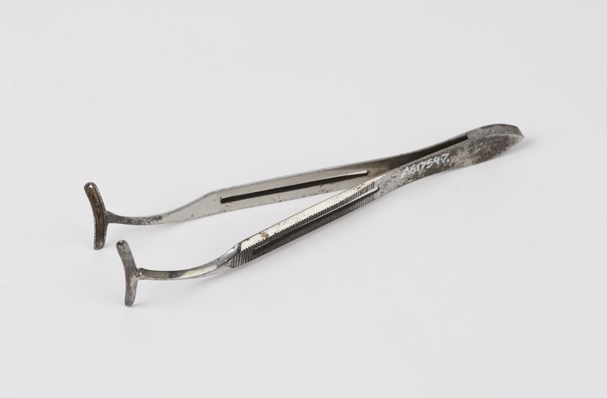 Entropium forceps, by Weiss, English, 19th century