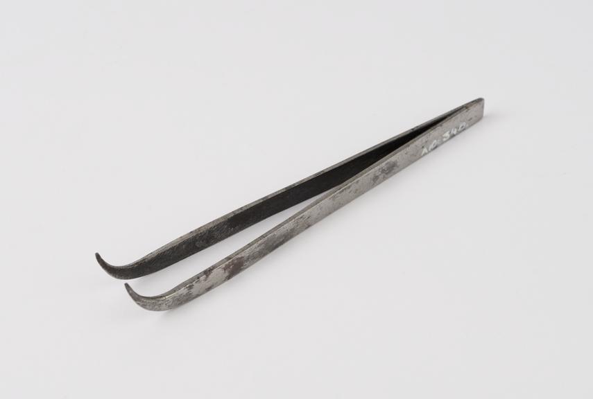 Ophthalmic forceps, steel, 19th century