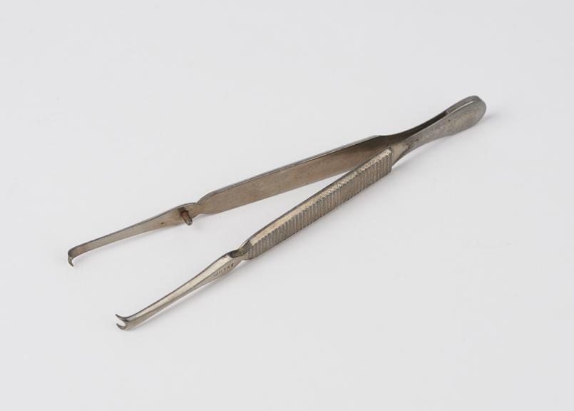 Spring forceps, possibly ophthalmic, by Weiss, English