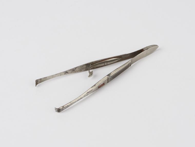 Fixation forceps, nickel-plated steel, 1880-1920