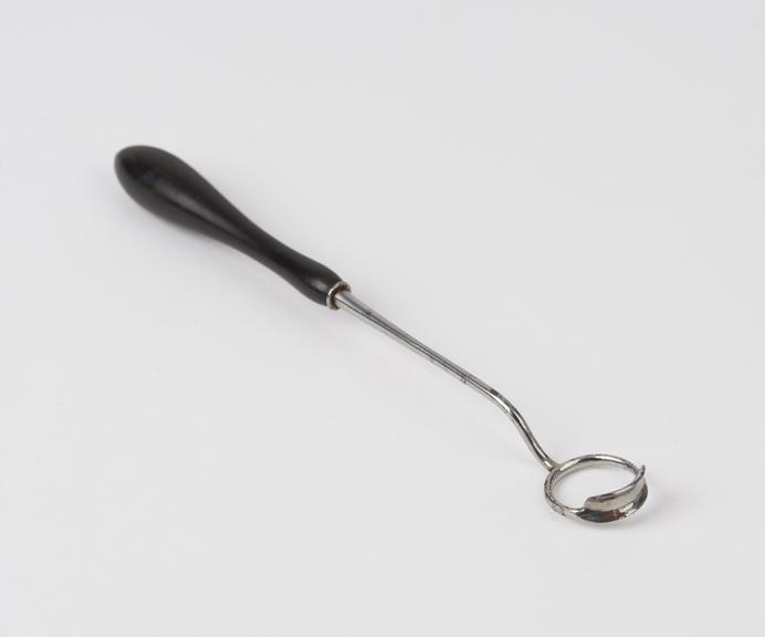 Eyelid retractor, steel and ebony, 19th century