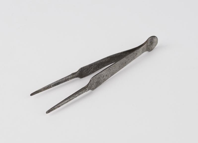 Forceps, possibly ophthalmic, steel