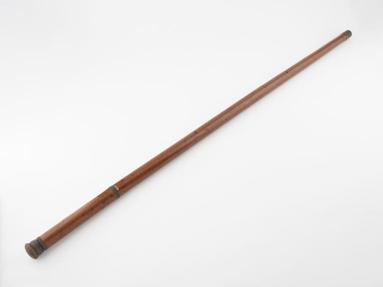 Physicians cane with copper knob handle