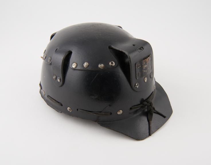 One of five patterns of miner's safety helmets, ex