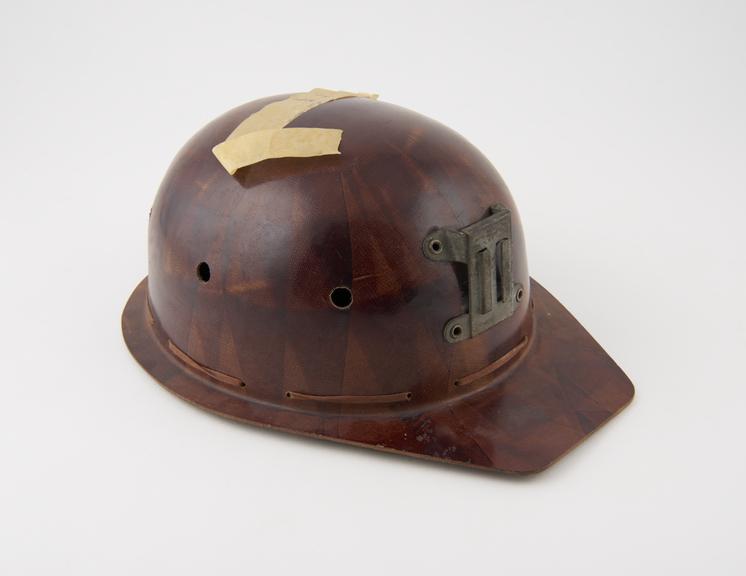 One of five patterns of miner's safety helmets