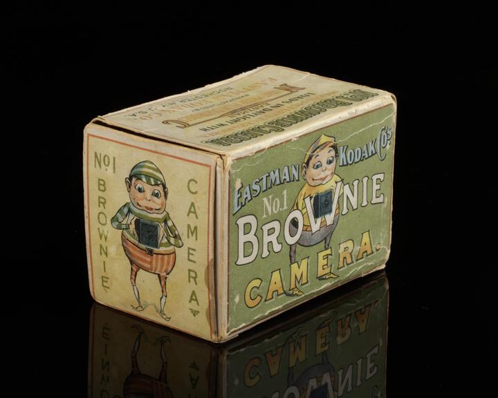 Card carton for No 1 Brownie camera Model B, with Brownie motif