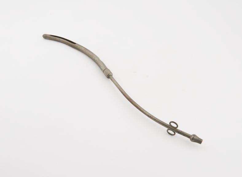 Douche, uterine, metal, nickel-plated, 1880-1930