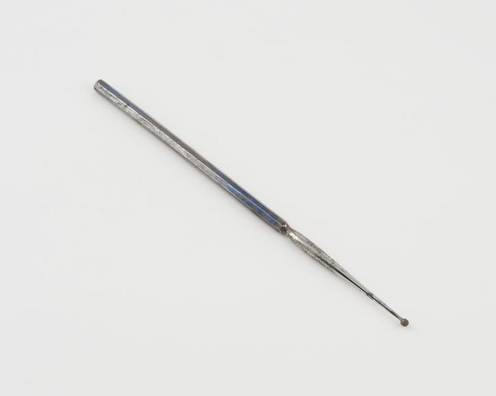 Dental hand bur, steel, English, 1850-1890