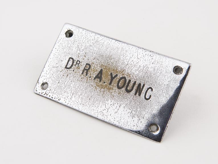 Door plate of Dr. R.A. Young