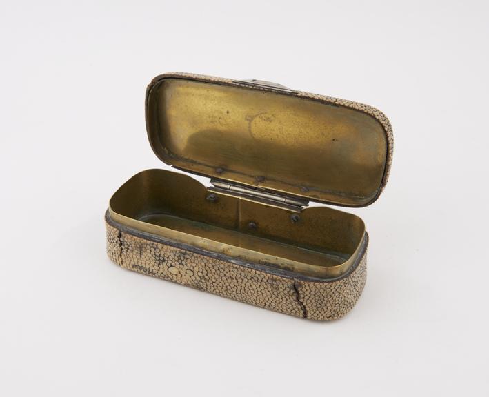 Silver mounted shagreen surgical instrument case