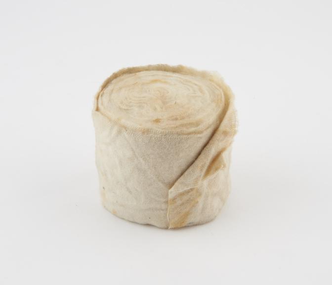 Roll of cotton bandage, European, 1900-1920