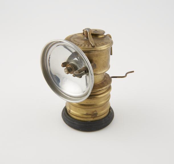 Brass miner's acetylene cap lamp