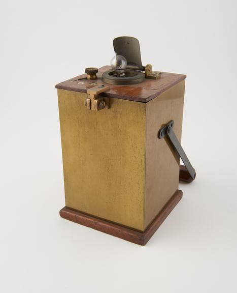 Miner's electric lamp, 1887