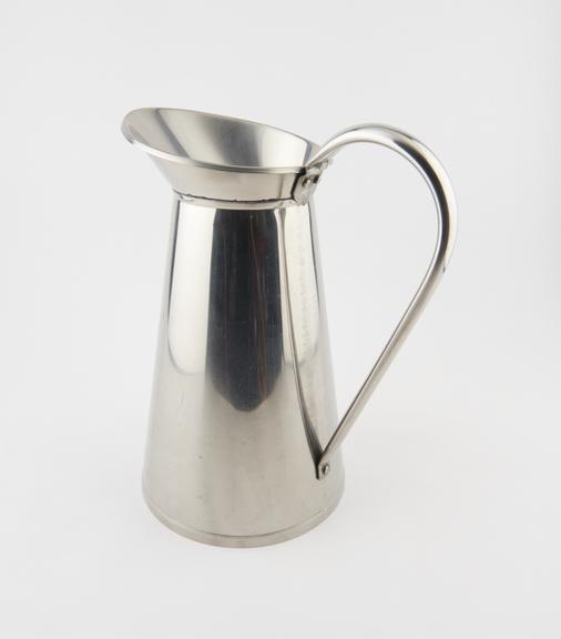 Stainless steel jug, for medical use. Unknwon maker.