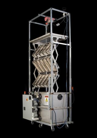 Gantry from mechanical tree prototype designed by Klaus Lackner, 2017