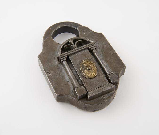 Large iron padlock