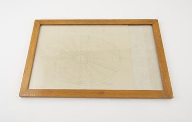 Diagram of centering for an elliptical dome, with a wooden frame.