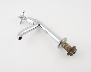 One of two tall pillar kitchen taps