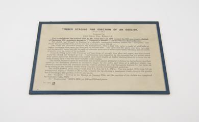 Exhibition panel for timber staging model