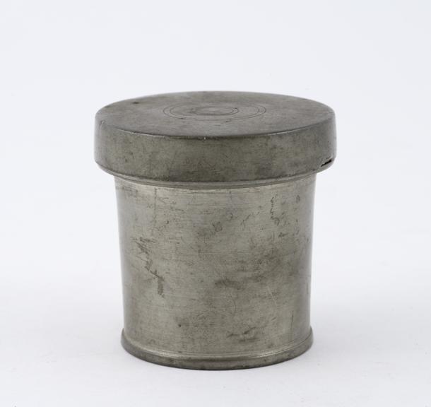 Pewter ointment pot, 18th or 19th centuries