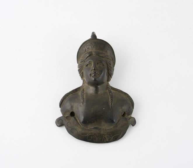 Roman bronze weight, in shape of female figurehead