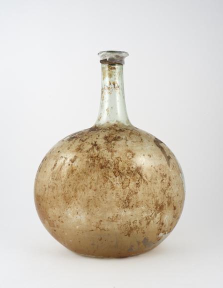 Italian glass pharmacy bottle, 17th century