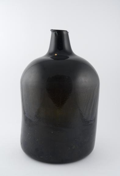 Storage bottle, blue glass, unlabelled, English