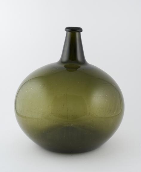 Green glass carboy, 1780 to 1900, England