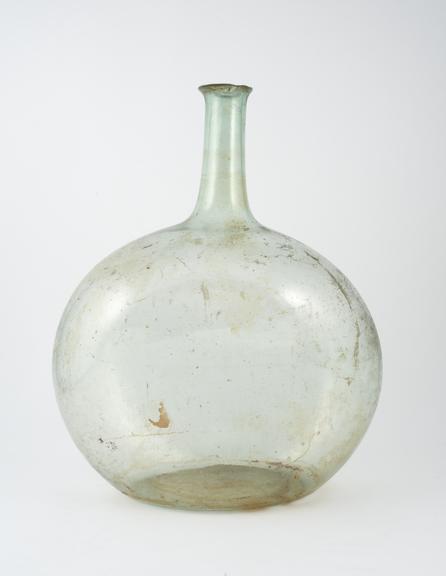 Italian glass pharmacy bottle, 17th century