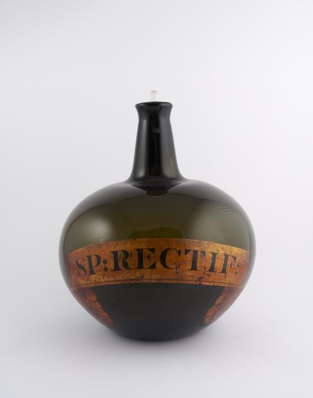 Carboy, originally contained rectified spirit, 1840 to 1890