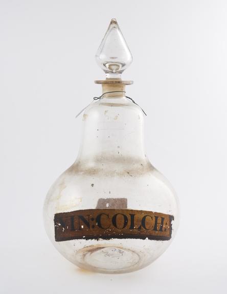 Display bottle, glass, jar, wine colchicum, English, 1820-1900