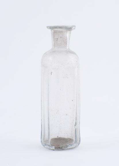 Glass dispensing bottle, octagonal