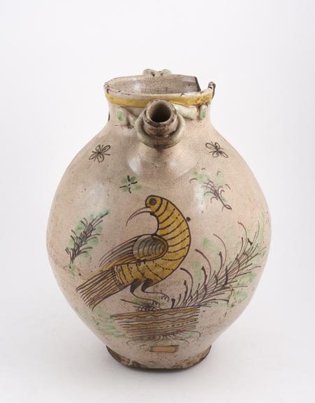 Syrup jug, Italian from Castelli, C16 or C17