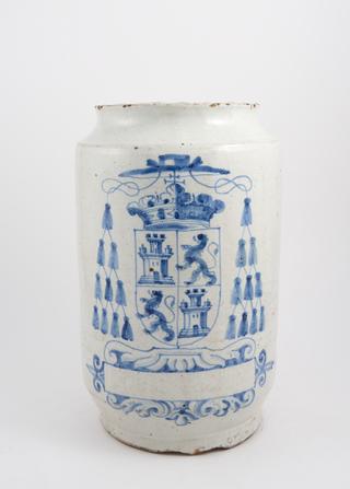 Drug jar, ceramic, Spanish, 1600-1800